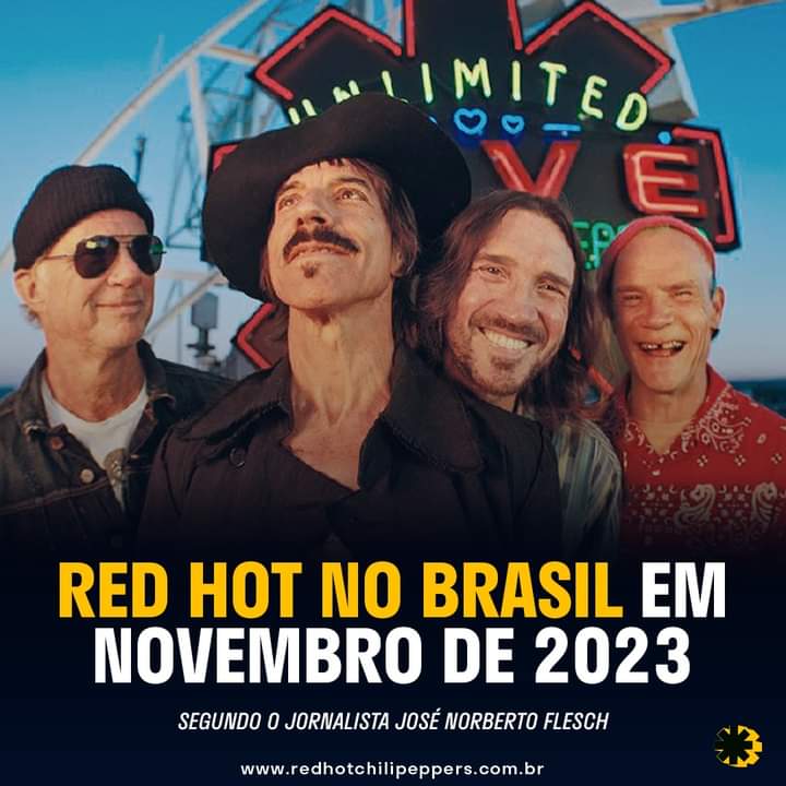 RED HOT CHILI PEPPERS NO BRASIL EM 2023